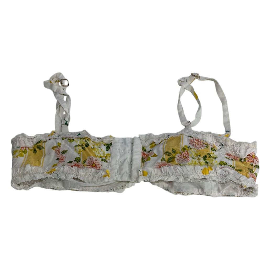 for love and lemons white floral bralette top Size S - Picture 5 of 9
